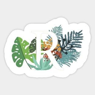 Plant Letter R Sticker